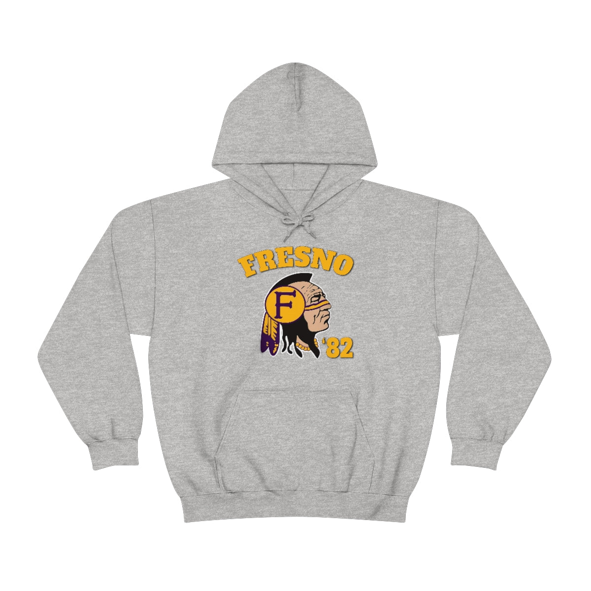 82 Fresno Indian Logo - Unisex Heavy Blend™ Hooded Sweatshirt