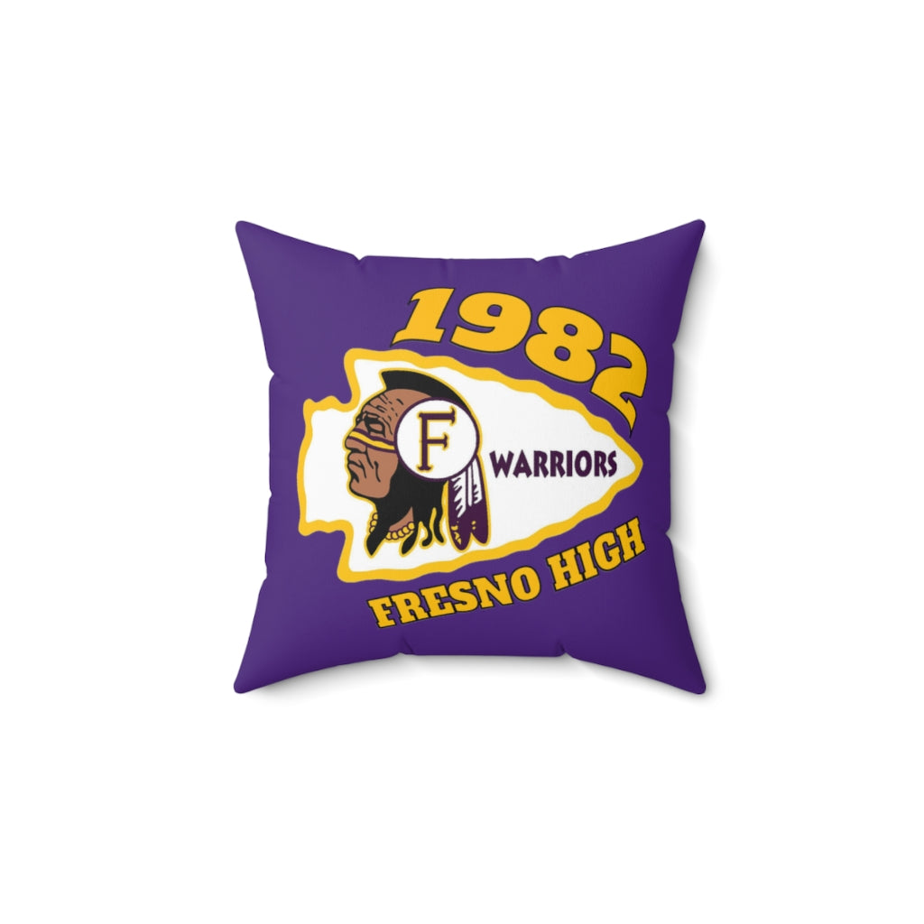 Fresno High Warriors 1982 - Spun Polyester Square Pillow