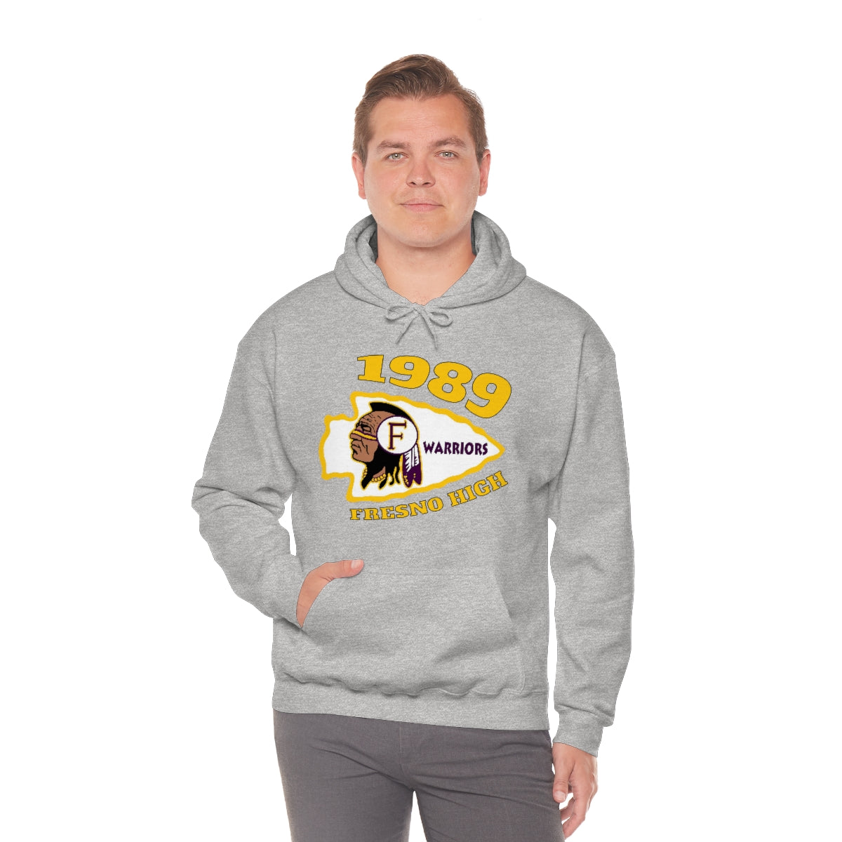 1989 Fresno High Warriors - Unisex Heavy Blend™ Hooded Sweatshirt