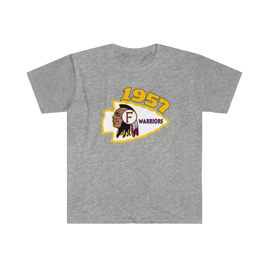 1957 Fresno High Warriors Top Side - Unisex Softstyle T-Shirt