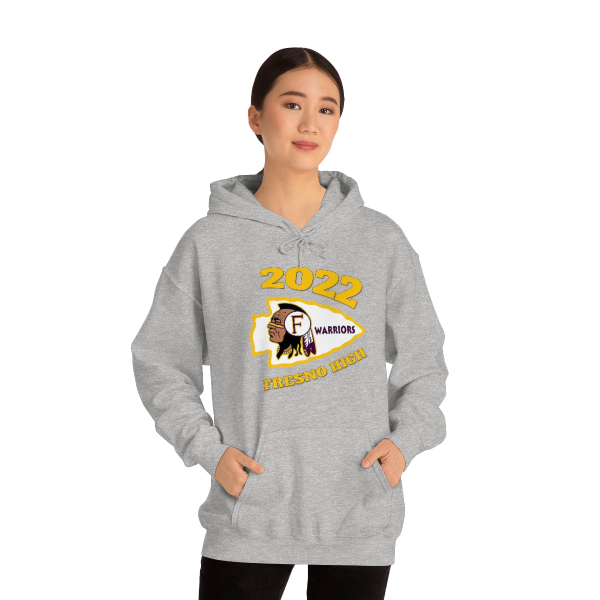 2022 Fresno High Tomahawk Logo - Unisex Heavy Blend™ Hooded Sweatshirt