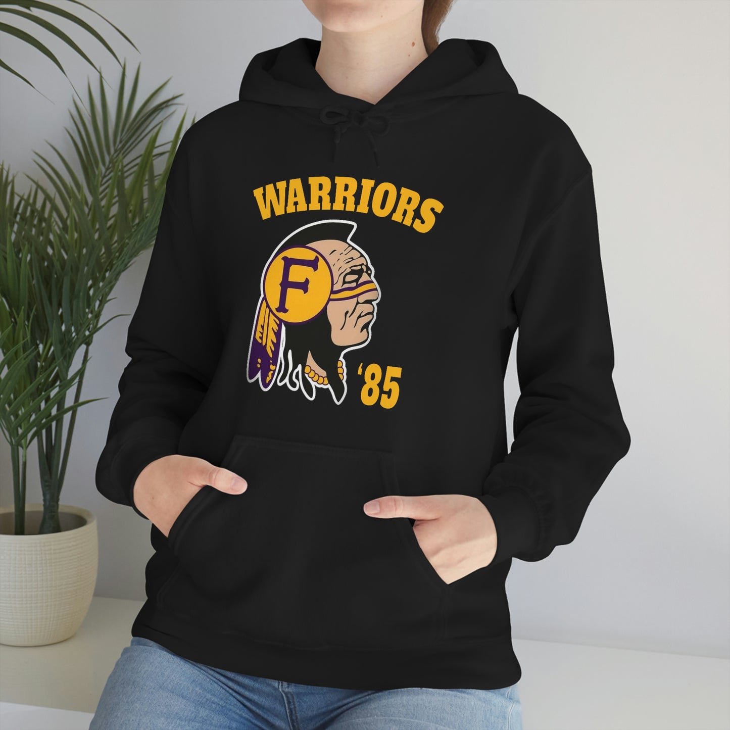 85 Warriors Indian Logo - Unisex Heavy Blend™ Hooded Sweatshirt