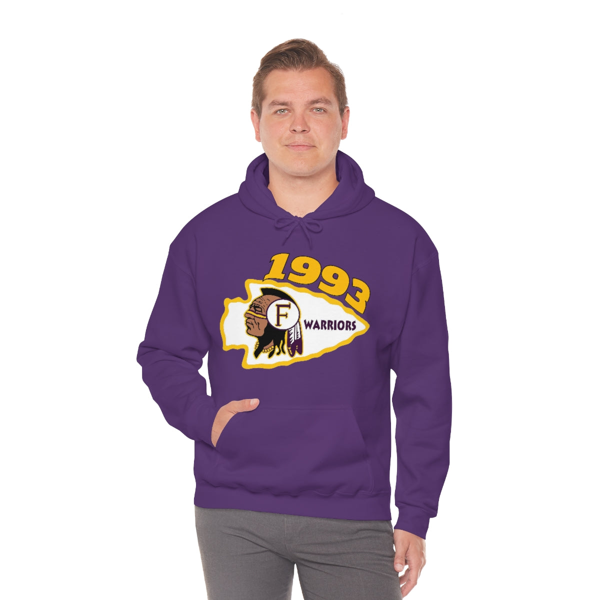 1993 Fresno High Warriors - Unisex Heavy Blend™ Hooded Sweatshirt