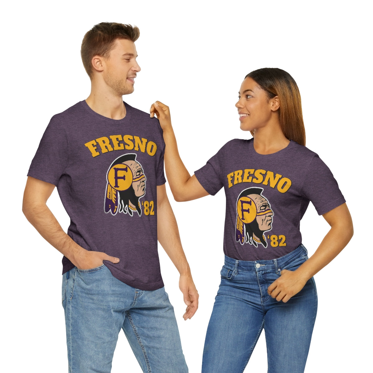 82 Fresno Indian Logo - Unisex Jersey Short Sleeve Tee