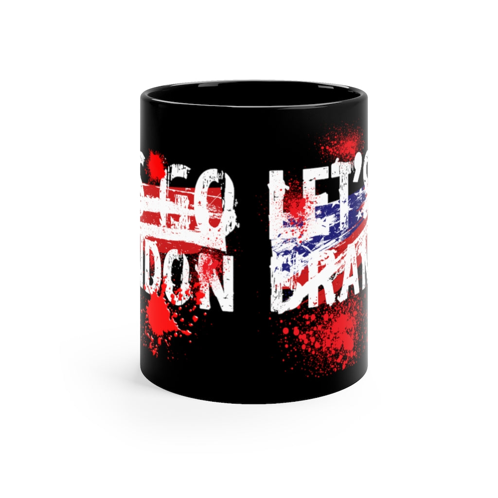 Let's Go Brandon Black Coffee Mug, 11oz