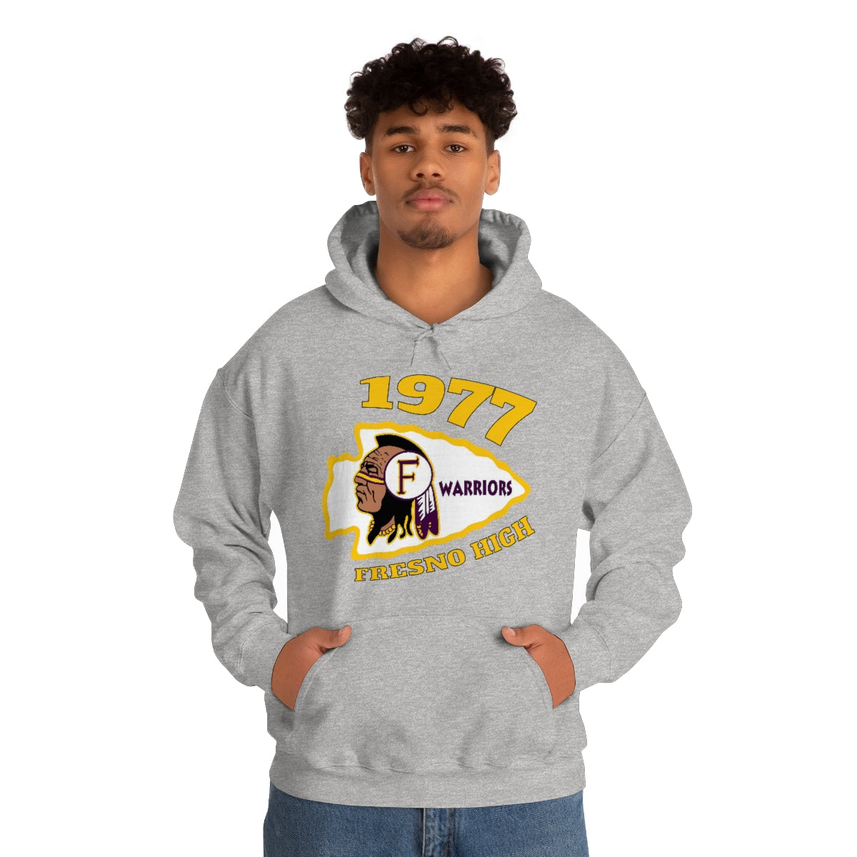 1977 Fresno High Tomahawk - Unisex Heavy Blend™ Hooded Sweatshirt