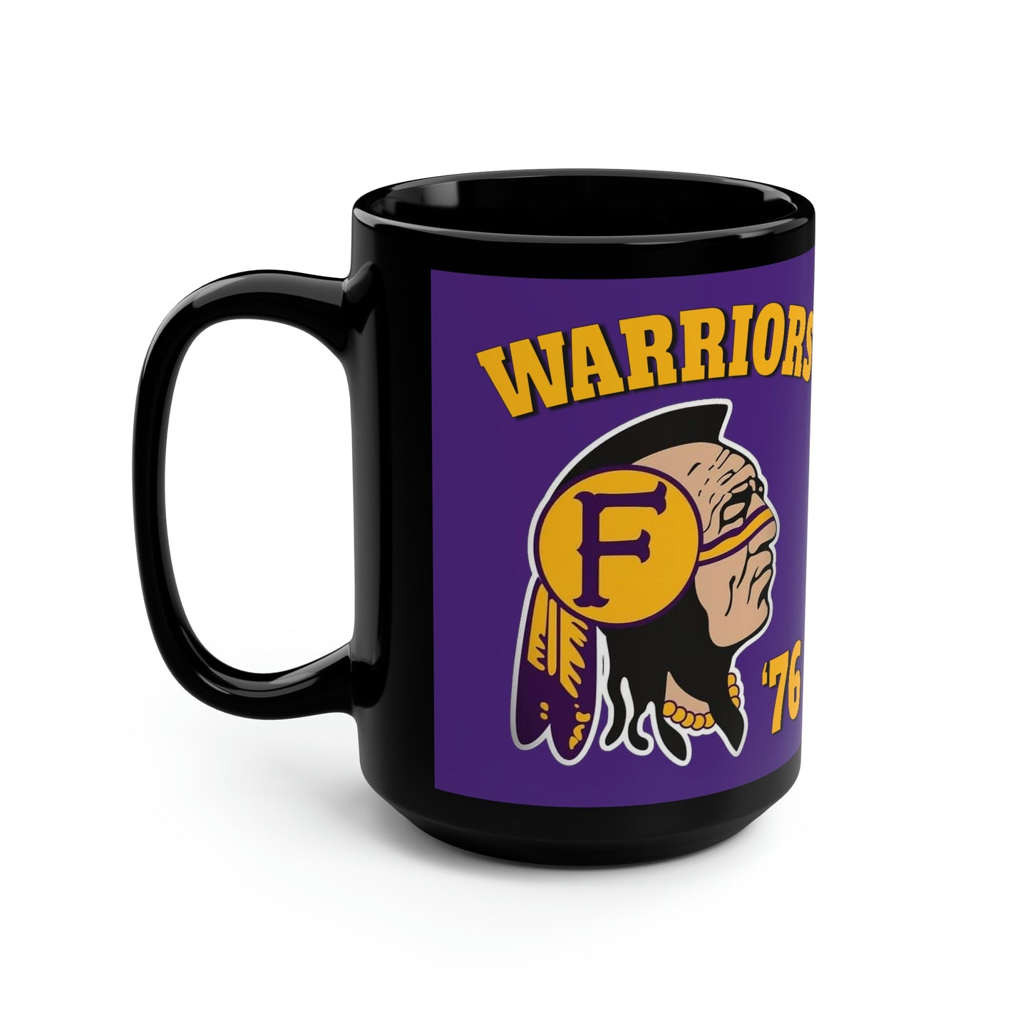 76 Warriors - Black Mug, 15oz