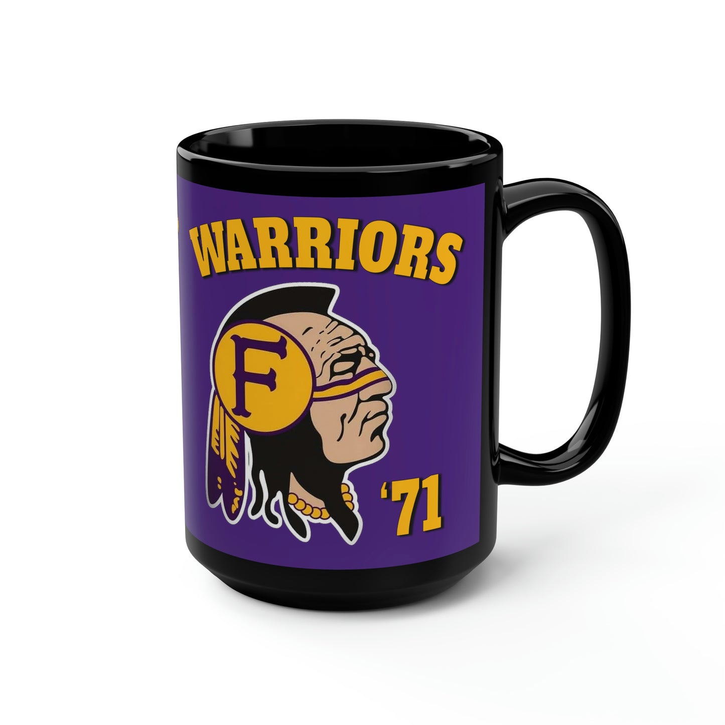 71 Warriors - Black Mug, 15oz