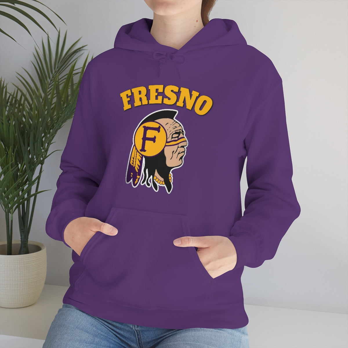 Fresno Indian Head - Unisex Heavy Blend™ Hooded Sweatshirt