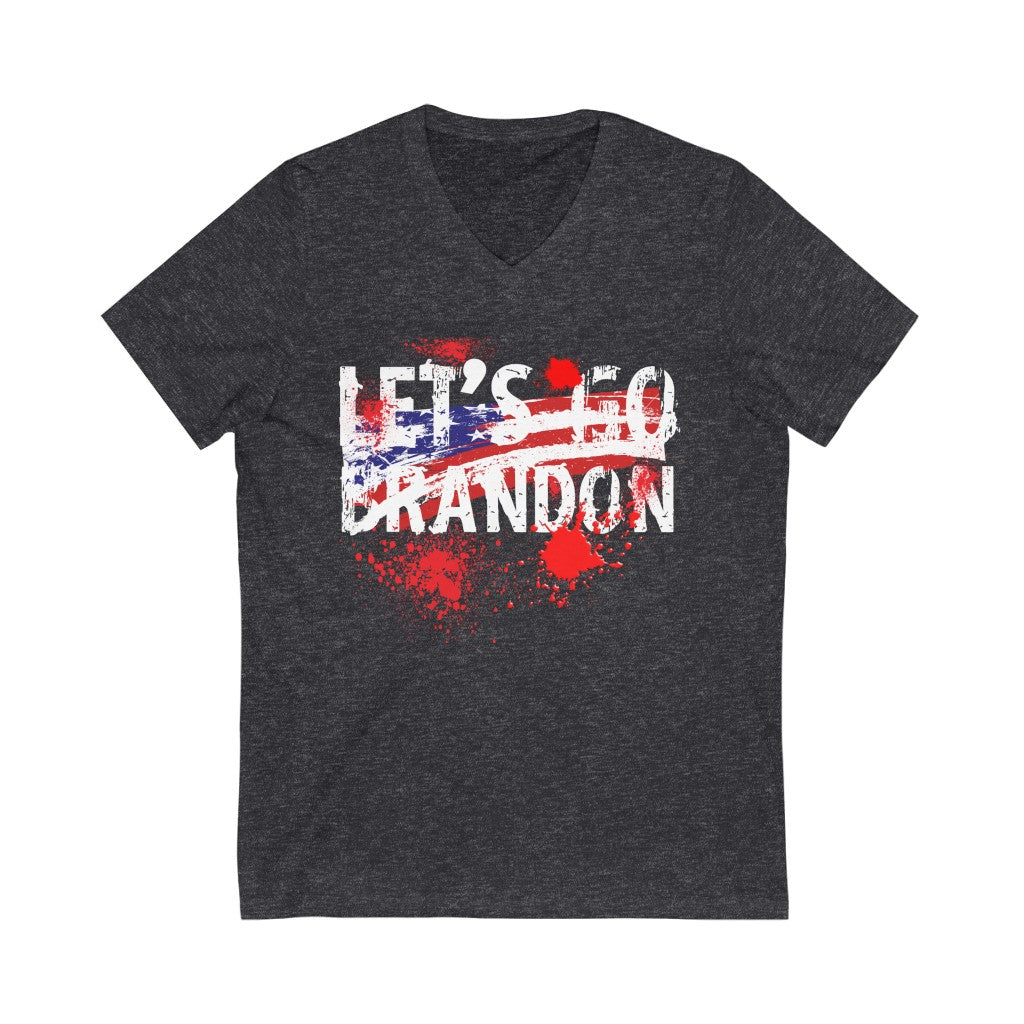 Let's Go Brandon - Unisex Jersey Short Sleeve V-Neck Tee