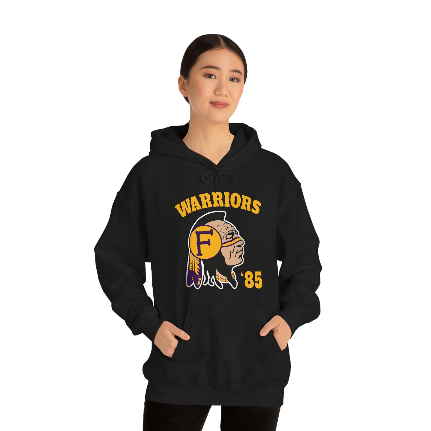 85 Warriors Indian Logo - Unisex Heavy Blend™ Hooded Sweatshirt