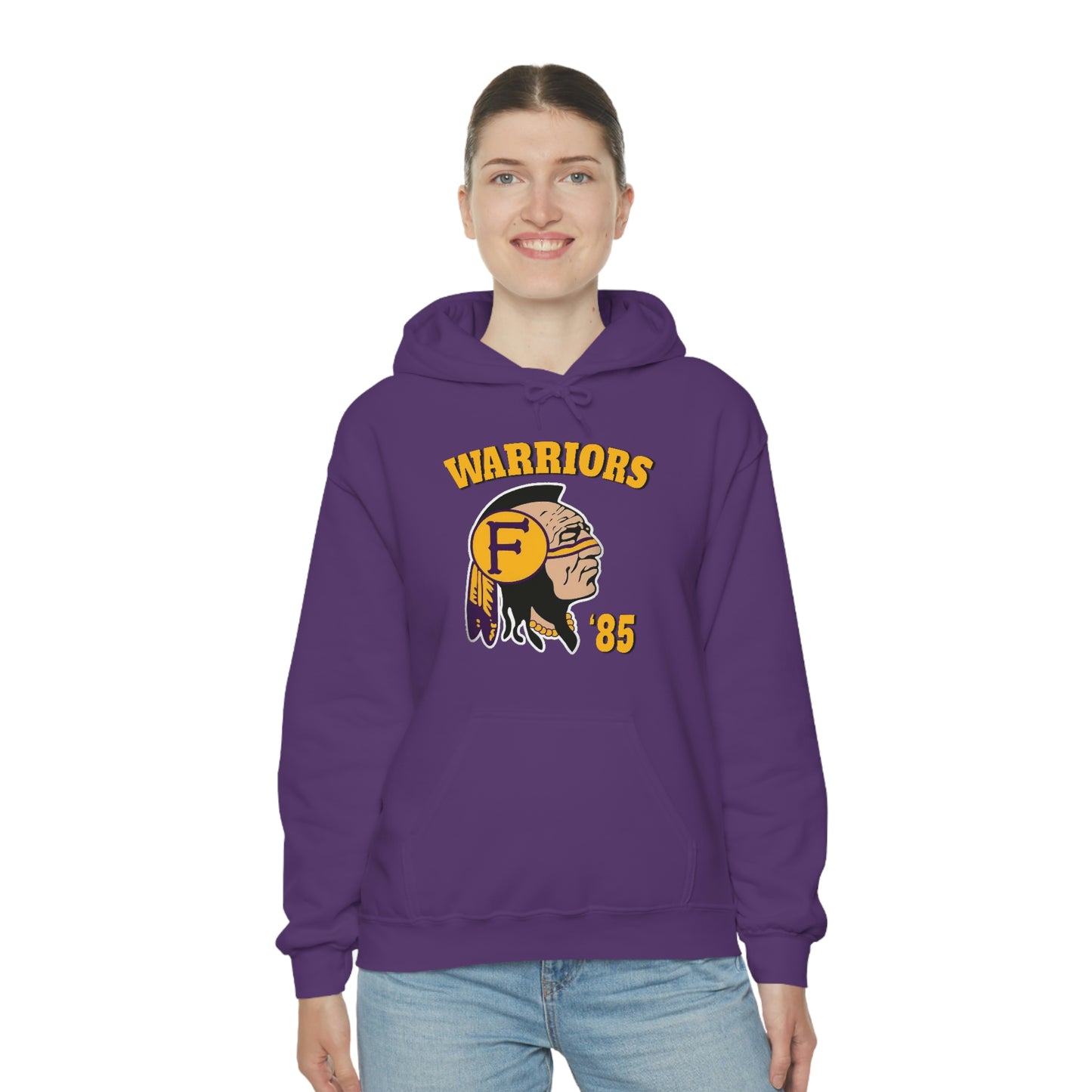 85 Warriors Indian Logo - Unisex Heavy Blend™ Hooded Sweatshirt