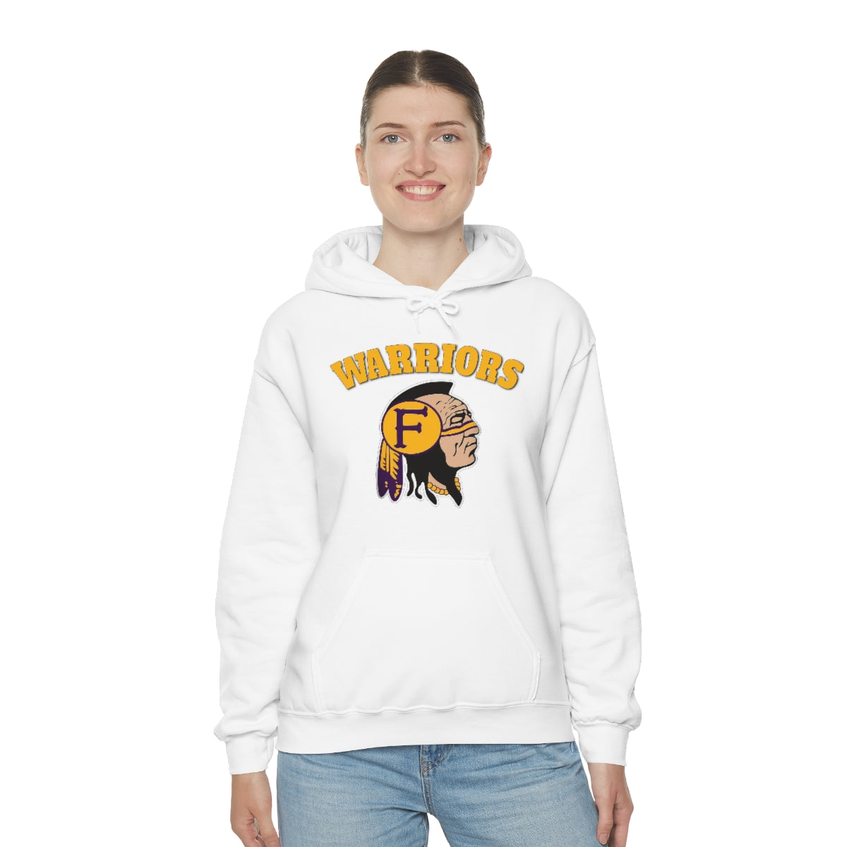 Warriors Indian Head - Unisex Heavy Blend™ Hooded Sweatshirt