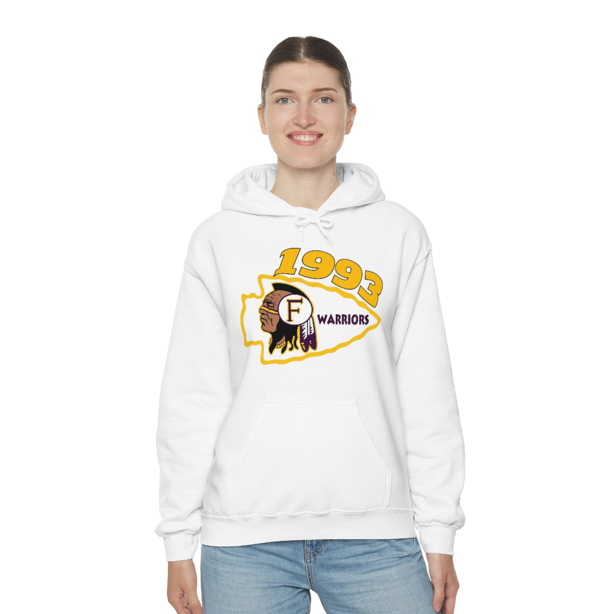 1993 Fresno High Warriors - Unisex Heavy Blend™ Hooded Sweatshirt