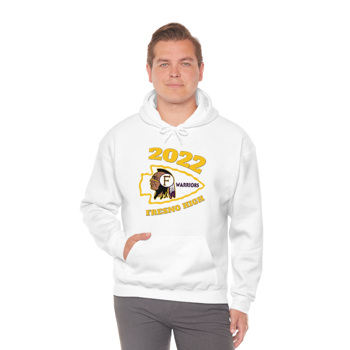 2022 Fresno High Tomahawk Logo - Unisex Heavy Blend™ Hooded Sweatshirt