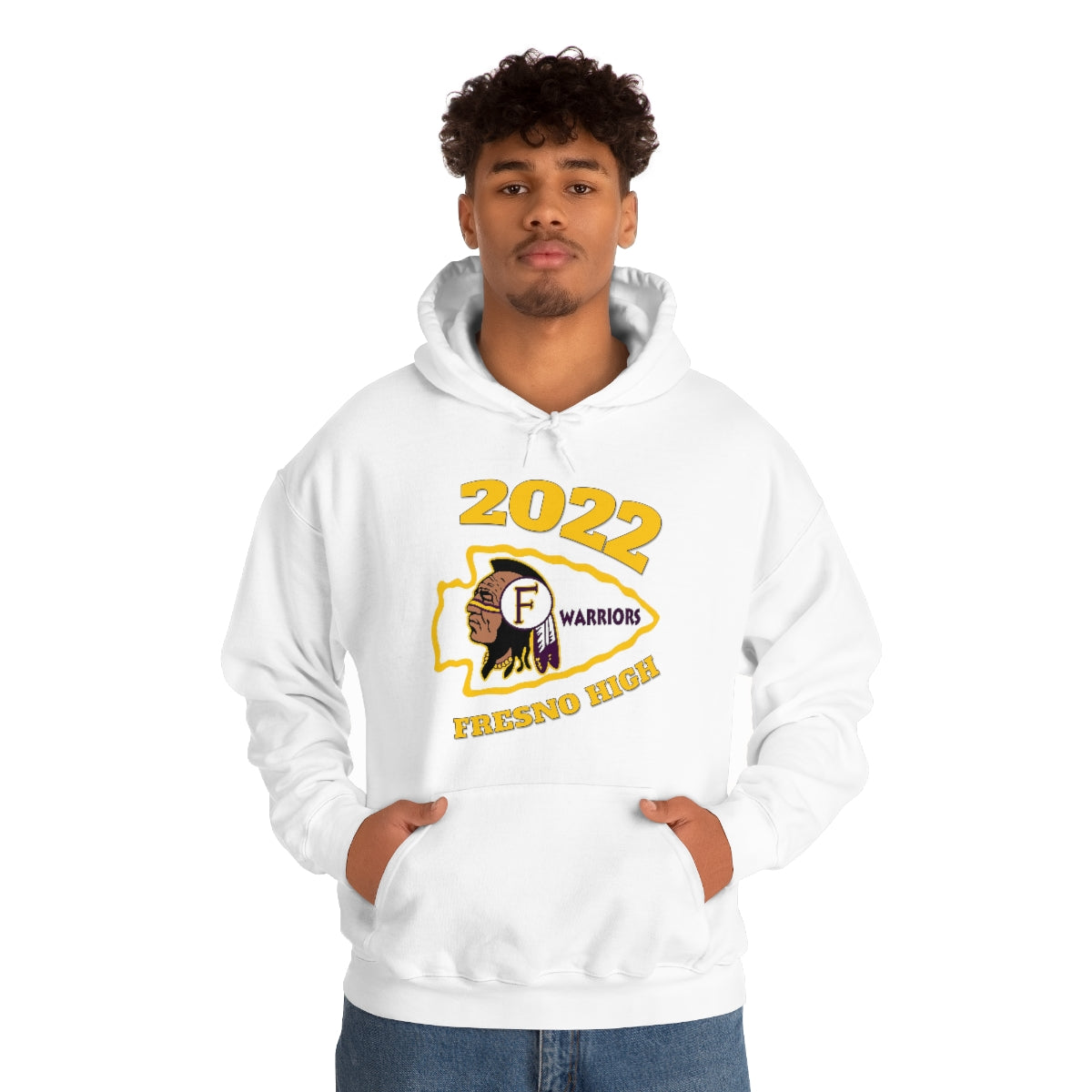 2022 Fresno High Tomahawk Logo - Unisex Heavy Blend™ Hooded Sweatshirt