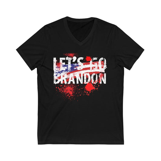 Let's Go Brandon - Unisex Jersey Short Sleeve V-Neck Tee