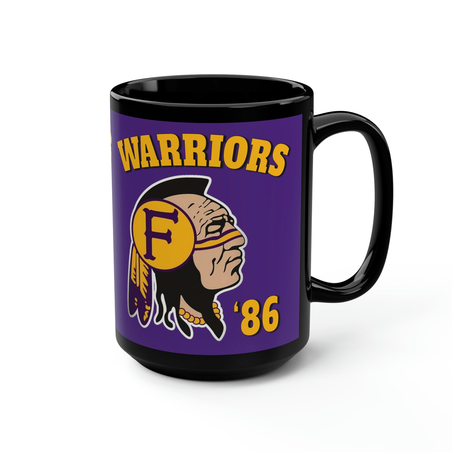 86 Warriors - Black Mug, 15oz