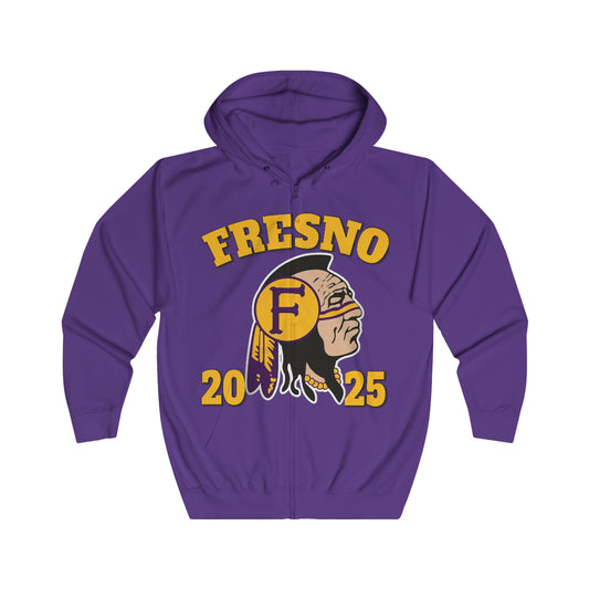 2025 Fresno Indian Logo - Unisex Full Zip Hoodie