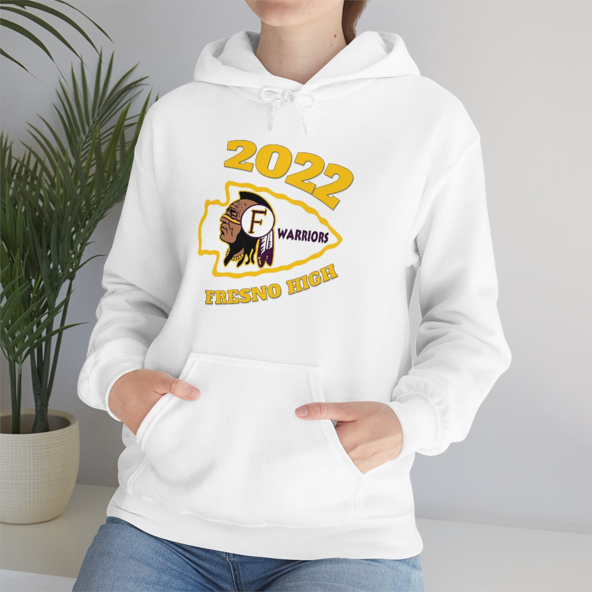 2022 Fresno High Tomahawk Logo - Unisex Heavy Blend™ Hooded Sweatshirt