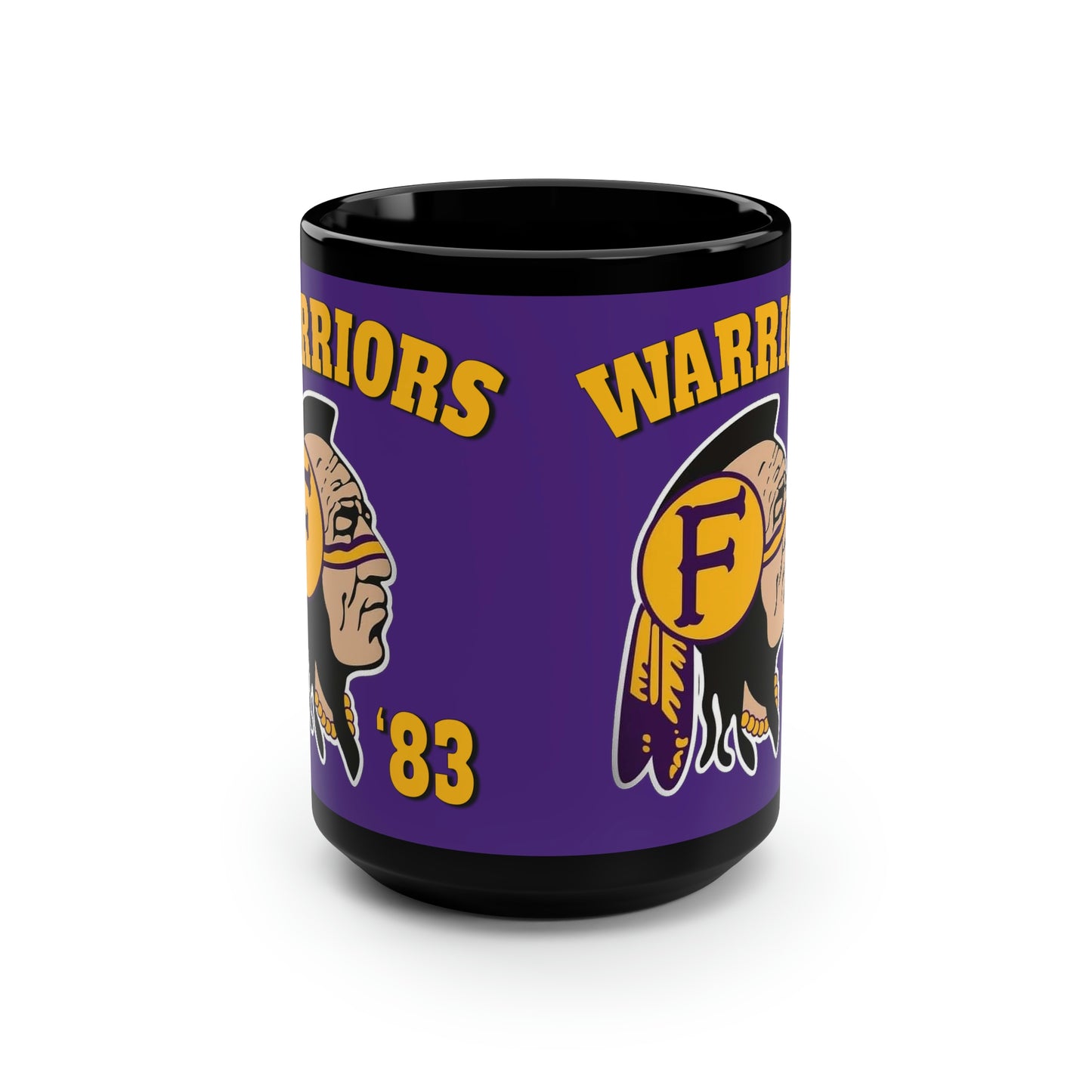 83 Warriors - Black Mug, 15oz