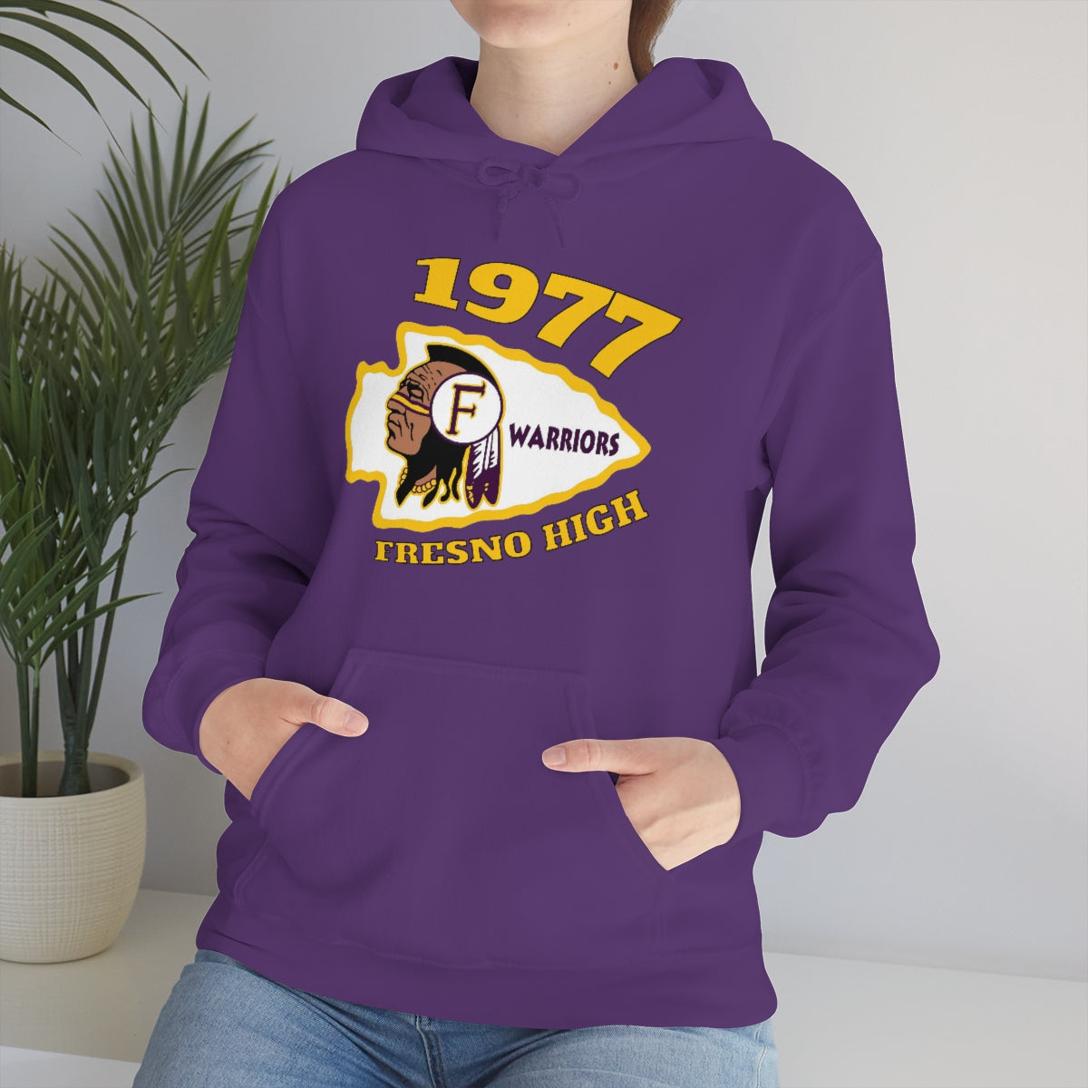 1977 Fresno High Tomahawk - Unisex Heavy Blend™ Hooded Sweatshirt