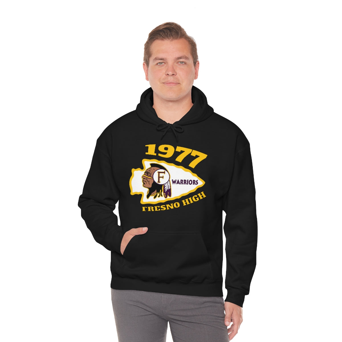 1977 Fresno High Tomahawk - Unisex Heavy Blend™ Hooded Sweatshirt