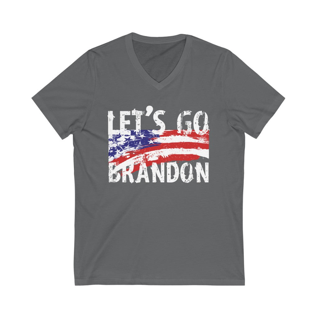 Let's Go Brandon - Unisex Jersey Short Sleeve V-Neck Tee