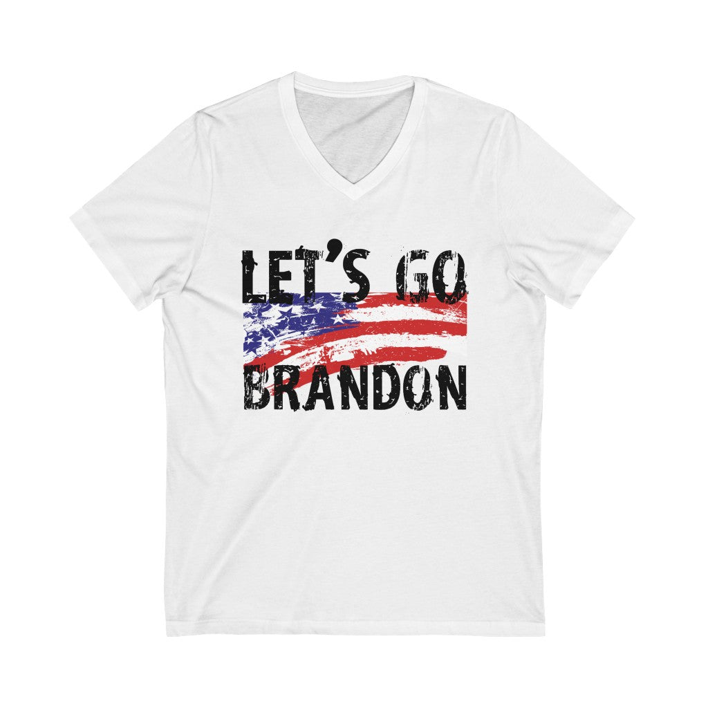 Let's Go Brandon - Unisex Jersey Short Sleeve V-Neck Tee