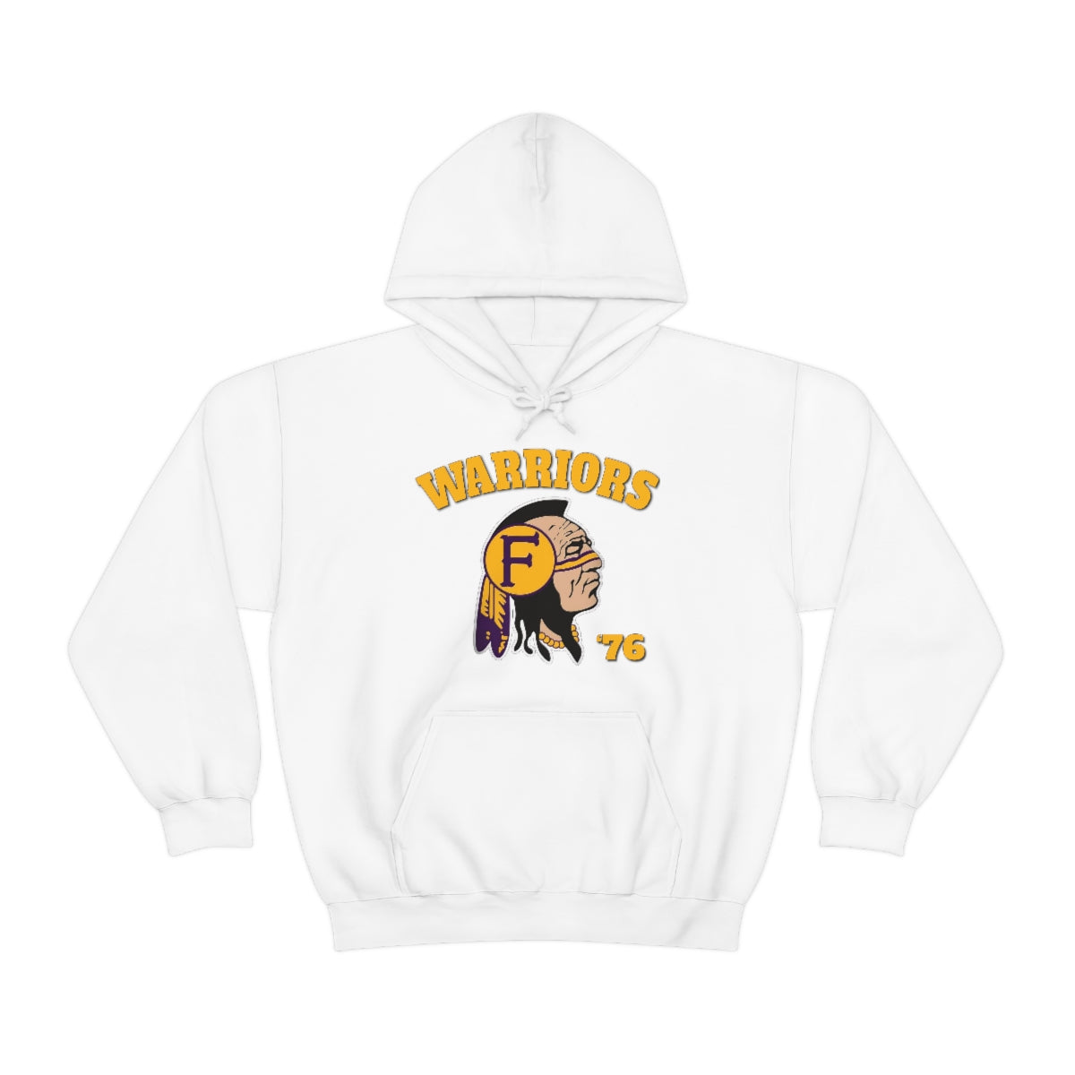 Warriors Indian Logo 76 - Unisex Heavy Blend™ Hooded Sweatshirt