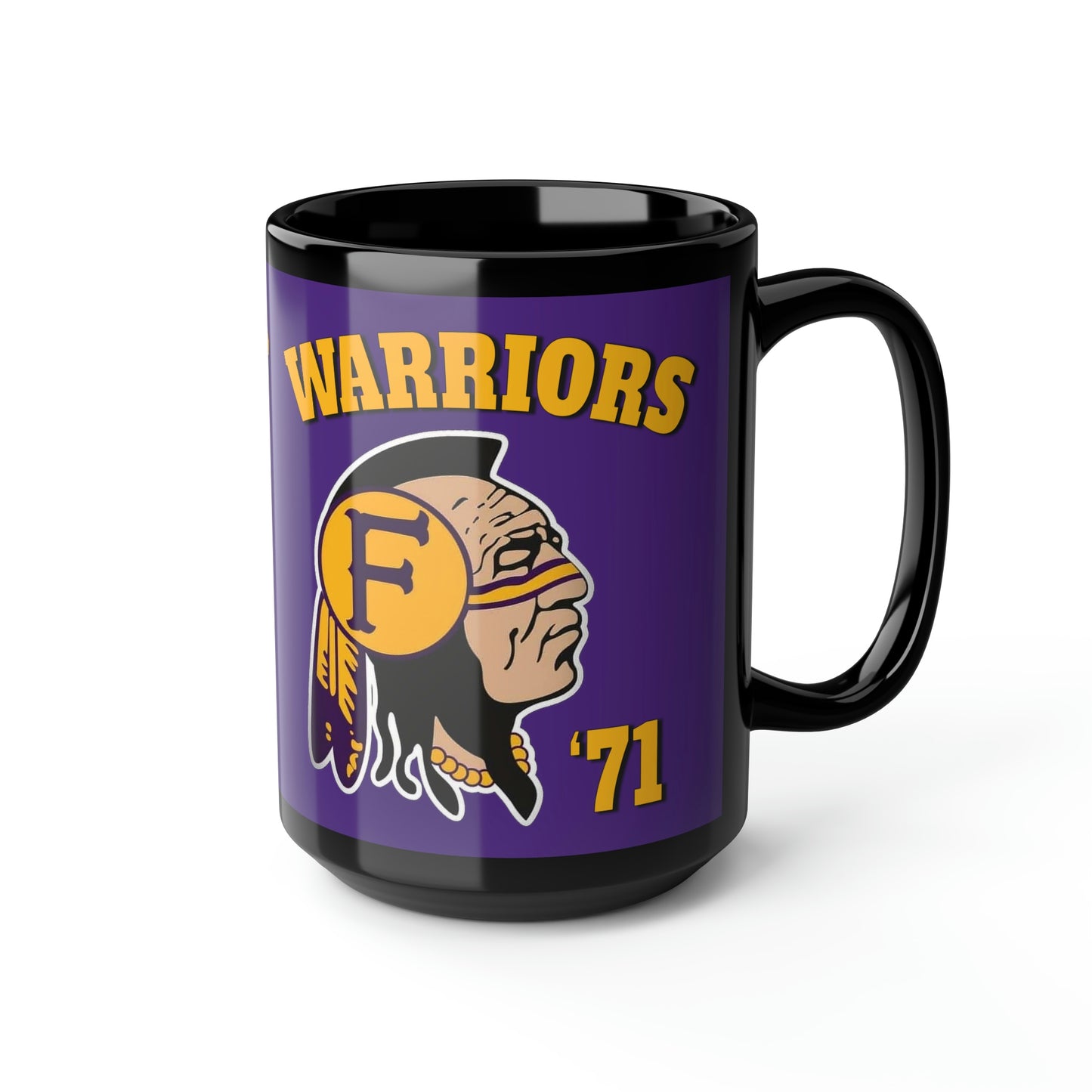 71 Warriors - Black Mug, 15oz