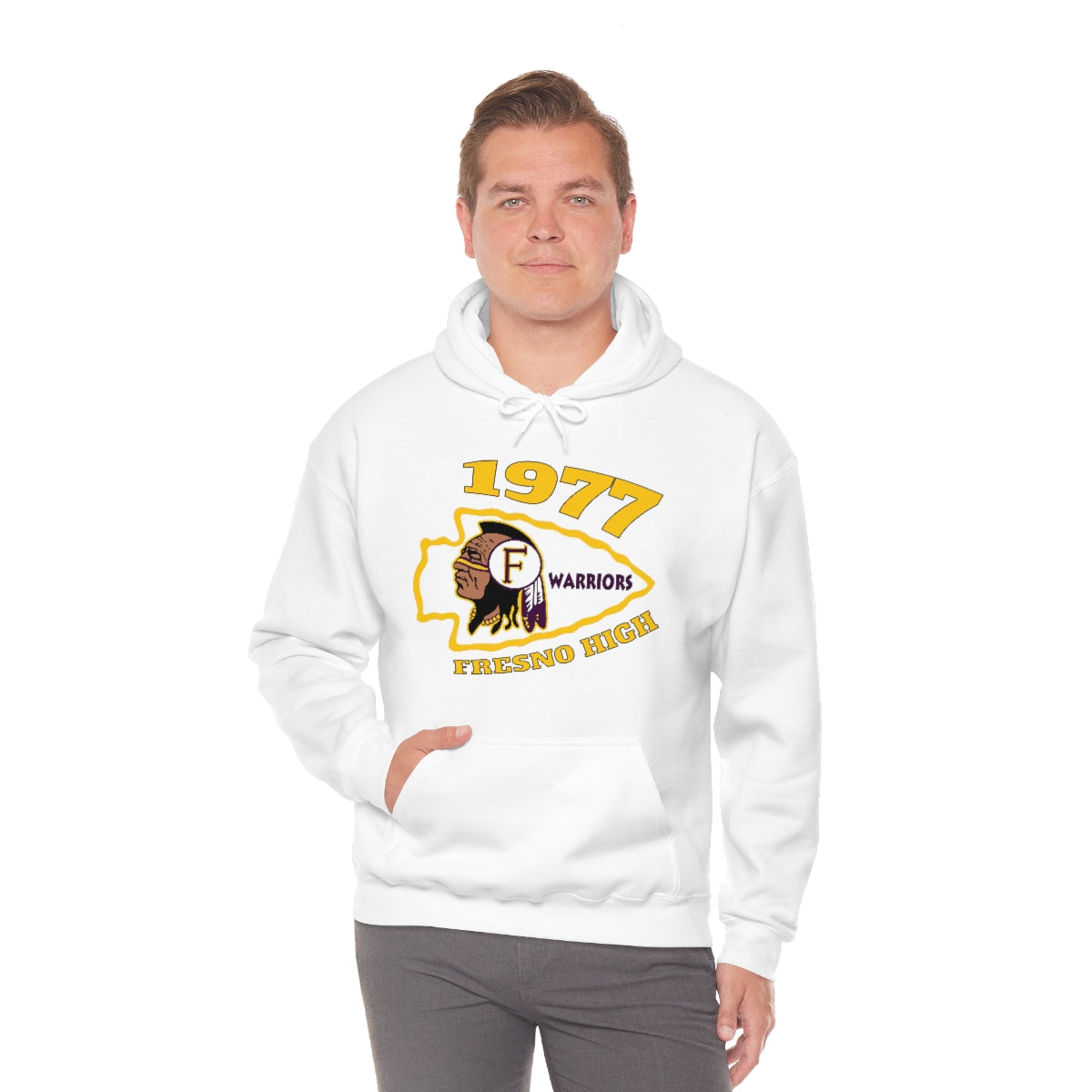 1977 Fresno High Tomahawk - Unisex Heavy Blend™ Hooded Sweatshirt