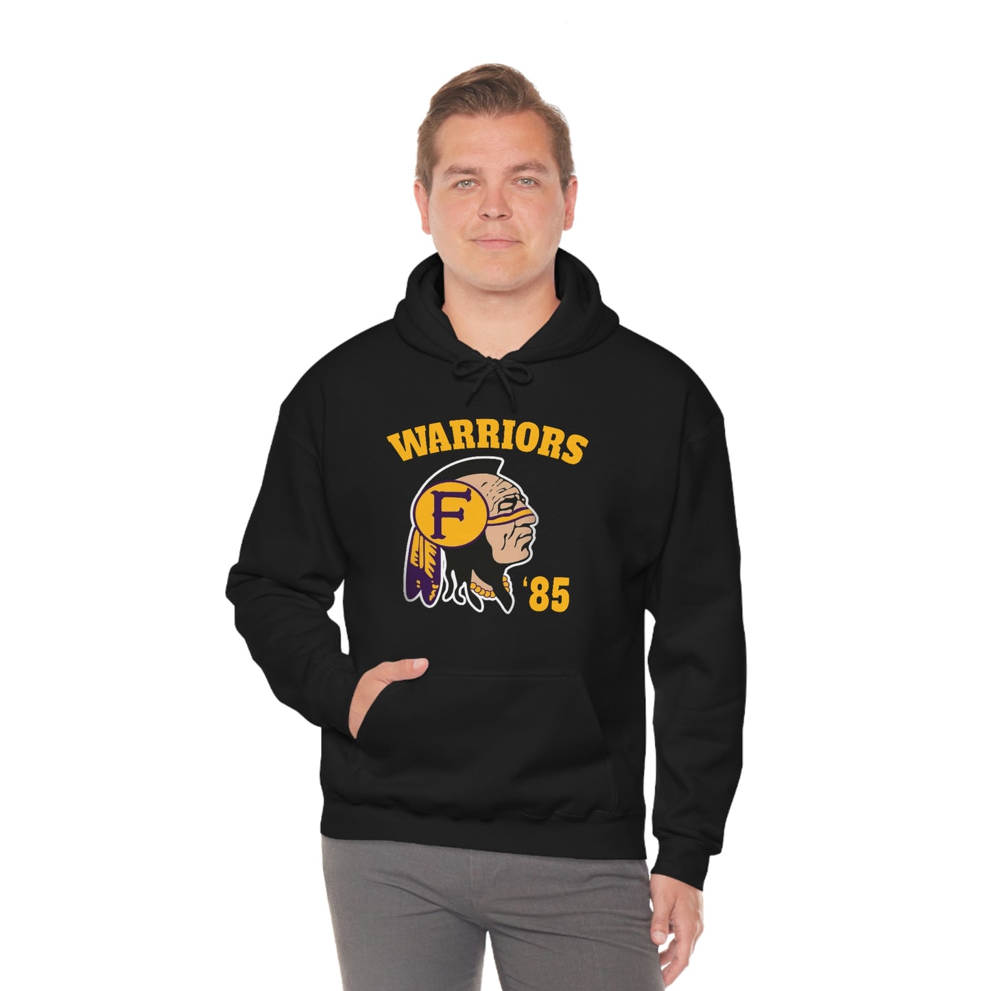 85 Warriors Indian Logo - Unisex Heavy Blend™ Hooded Sweatshirt