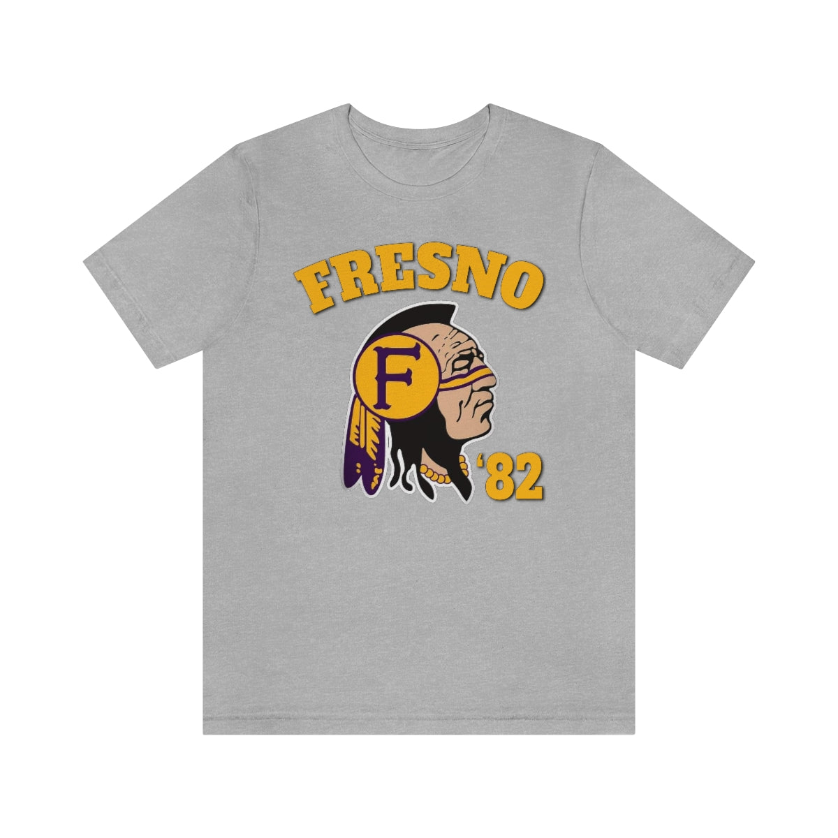 82 Fresno Indian Logo - Unisex Jersey Short Sleeve Tee