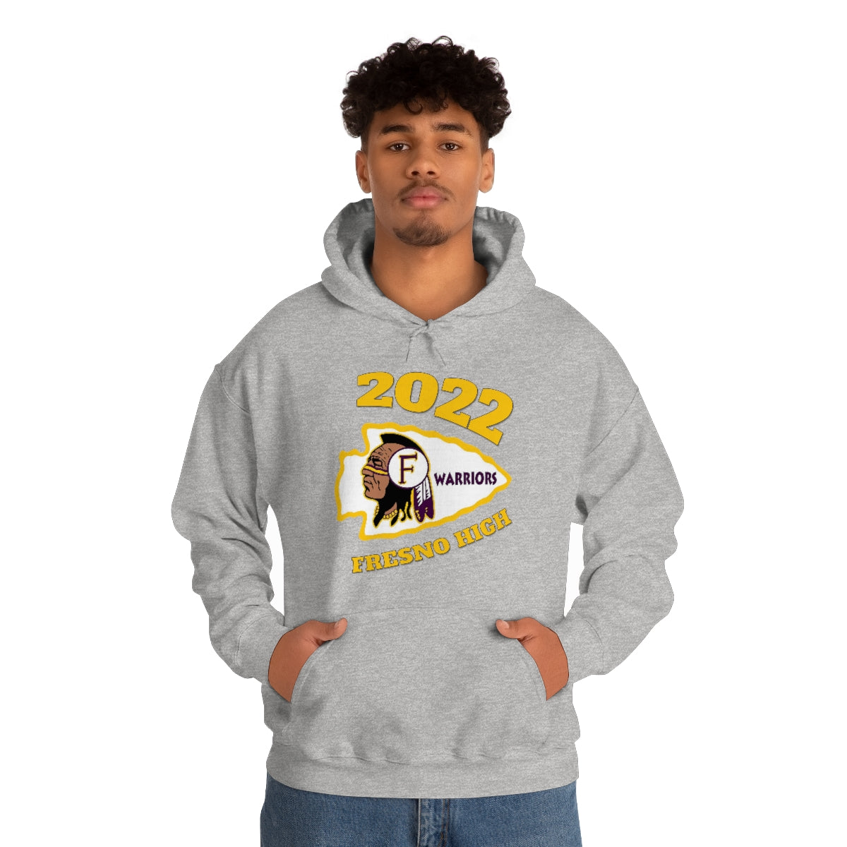 2022 Fresno High Tomahawk Logo - Unisex Heavy Blend™ Hooded Sweatshirt