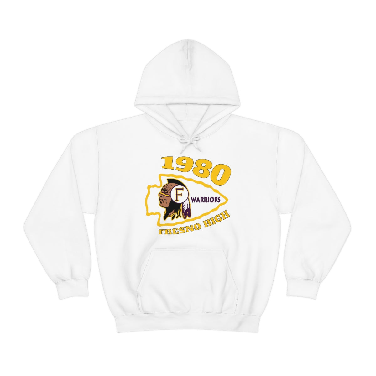 1980 Fresno High Warriors Tomahawk - Unisex Heavy Blend™ Hooded Sweatshirt