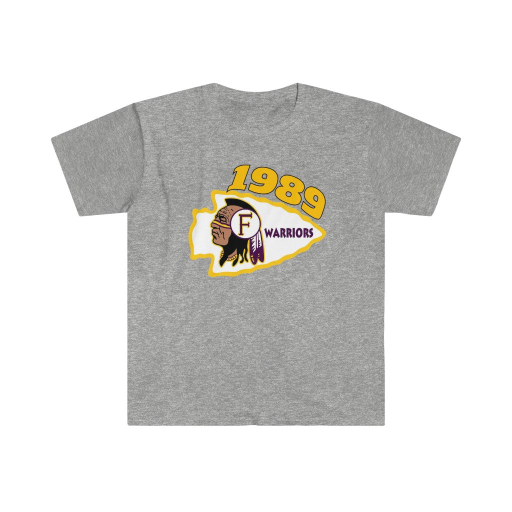 1989 Fresno High Warriors Top Side - Unisex Softstyle T-Shirt