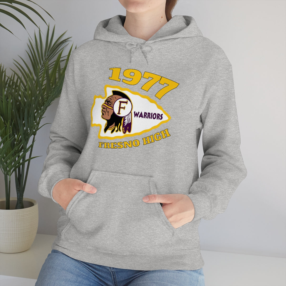 1977 Fresno High Tomahawk - Unisex Heavy Blend™ Hooded Sweatshirt