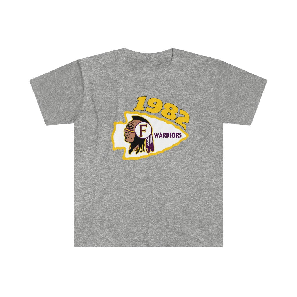 1982 Fresno High Warriors Top Side - Unisex Softstyle T-Shirt