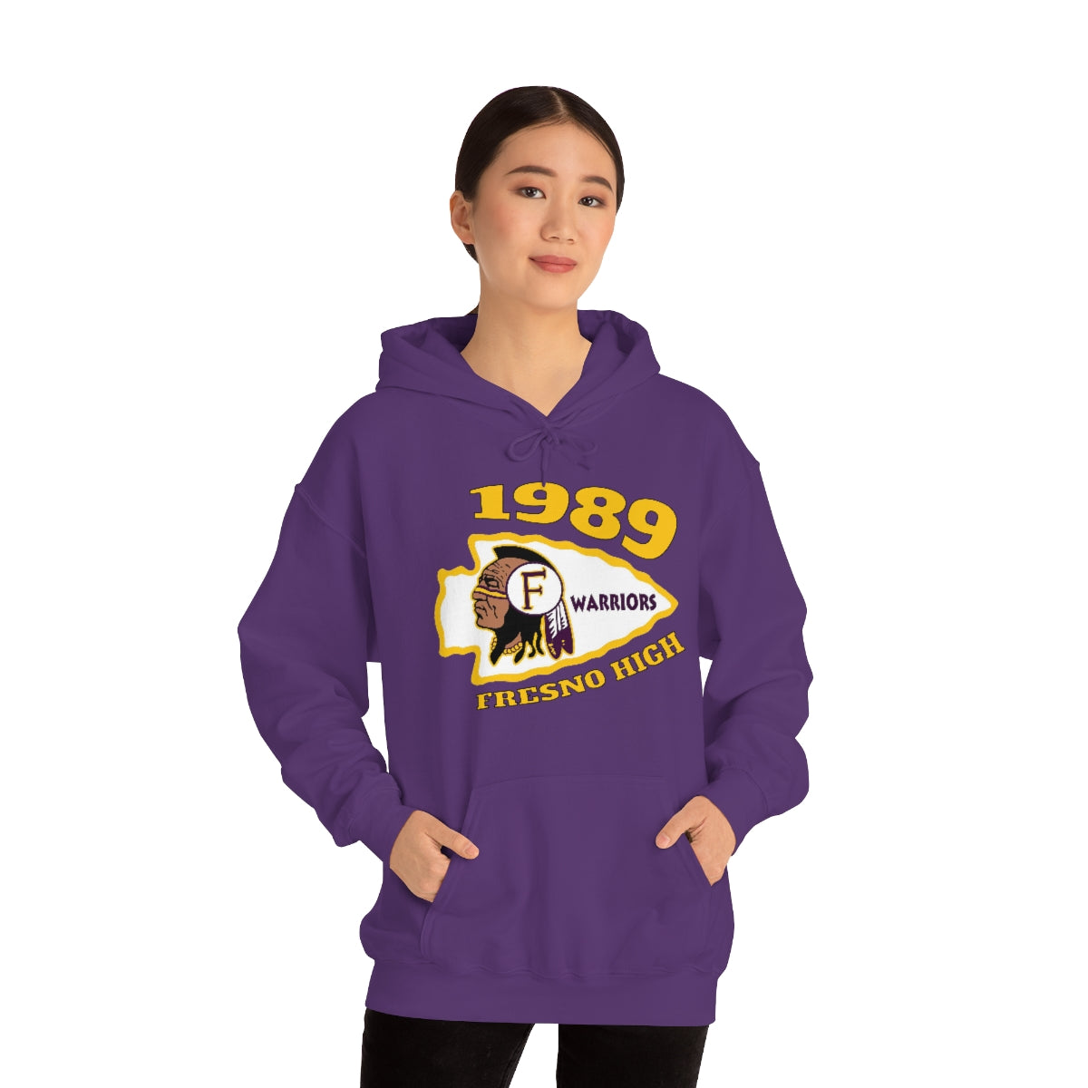 1989 Fresno High Warriors - Unisex Heavy Blend™ Hooded Sweatshirt