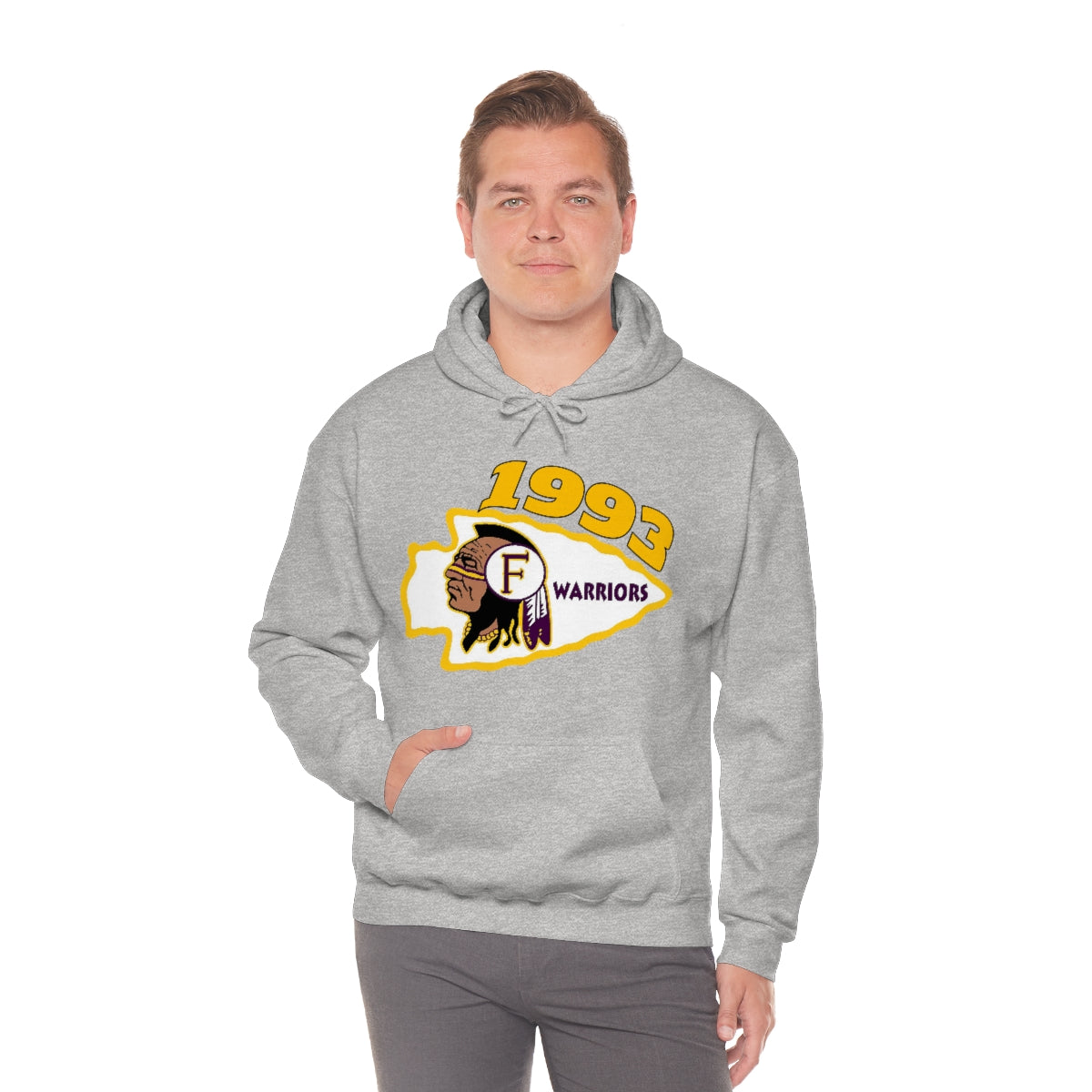 1993 Fresno High Warriors - Unisex Heavy Blend™ Hooded Sweatshirt