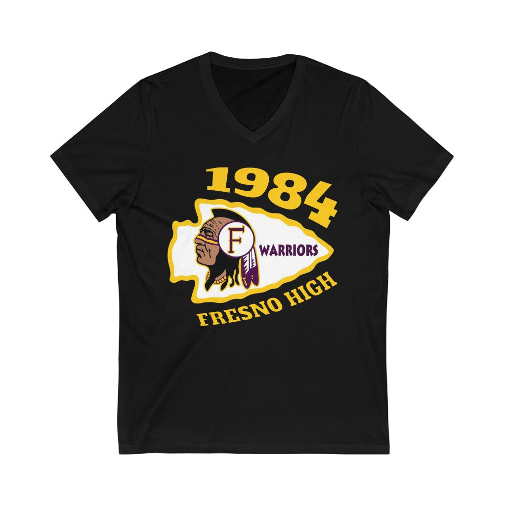 Fresno High Warriors 1984 - Unisex Jersey Short Sleeve V-Neck Tee