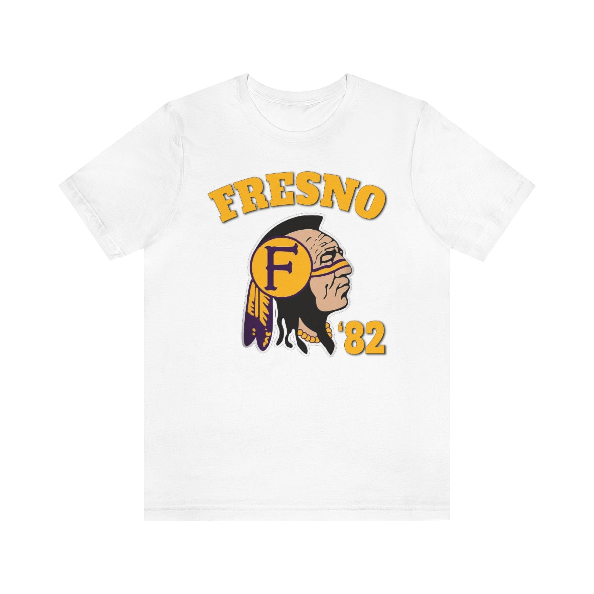 82 Fresno Indian Logo - Unisex Jersey Short Sleeve Tee