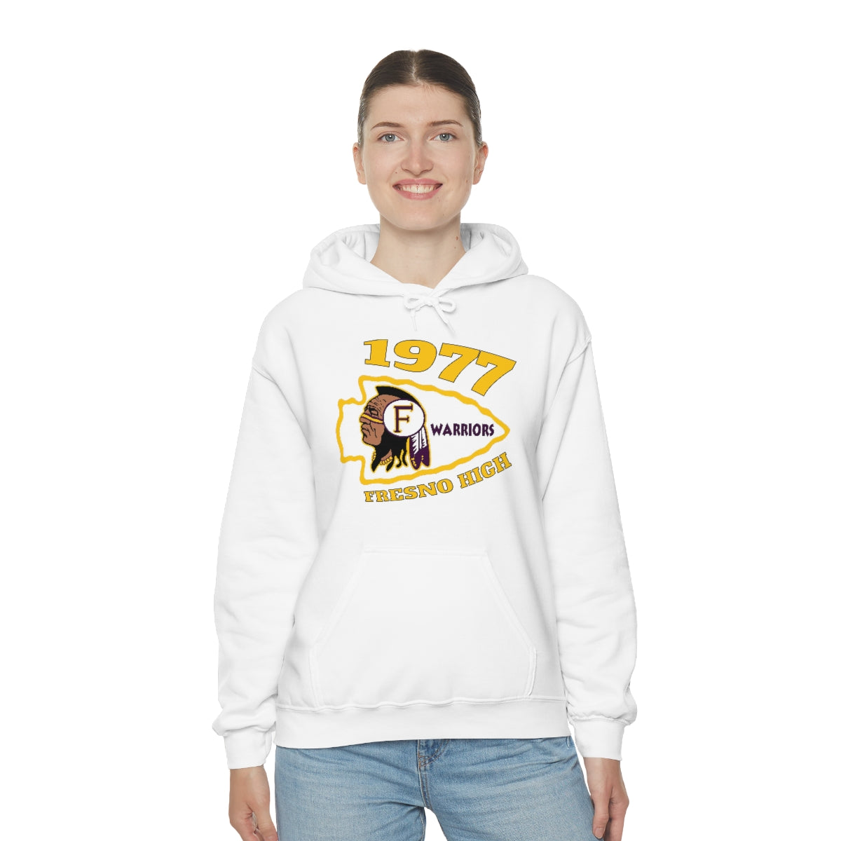 1977 Fresno High Tomahawk - Unisex Heavy Blend™ Hooded Sweatshirt