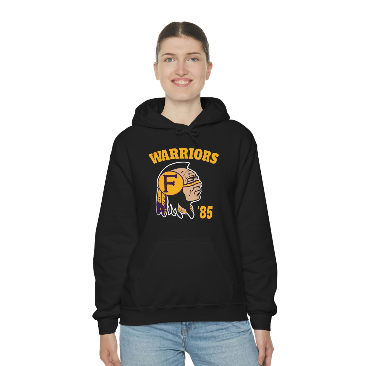 85 Warriors Indian Logo - Unisex Heavy Blend™ Hooded Sweatshirt