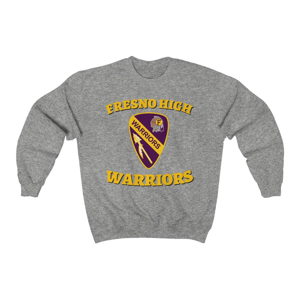 Fresno High Warriors Guitar Pick Gold - Unisex Heavy Blend™ Crewneck Sweatshirt