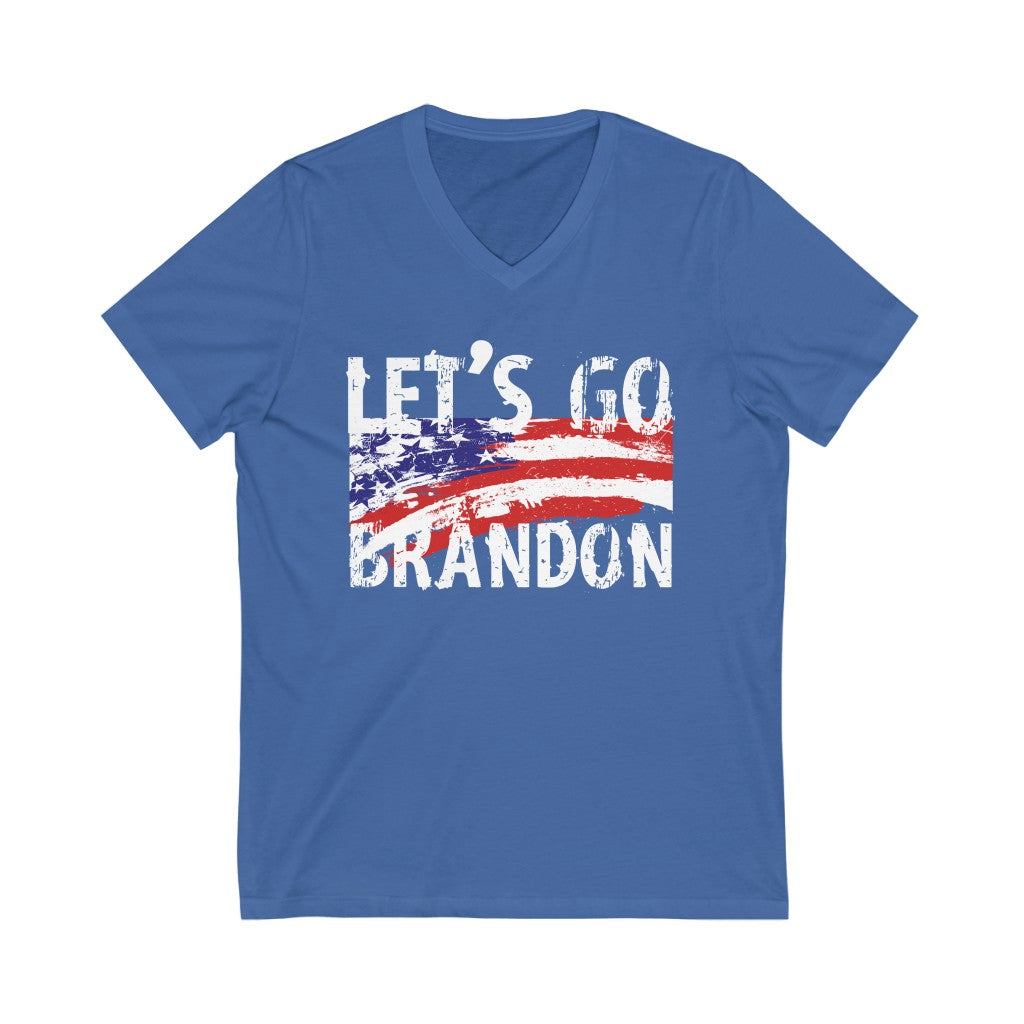 Let's Go Brandon - Unisex Jersey Short Sleeve V-Neck Tee