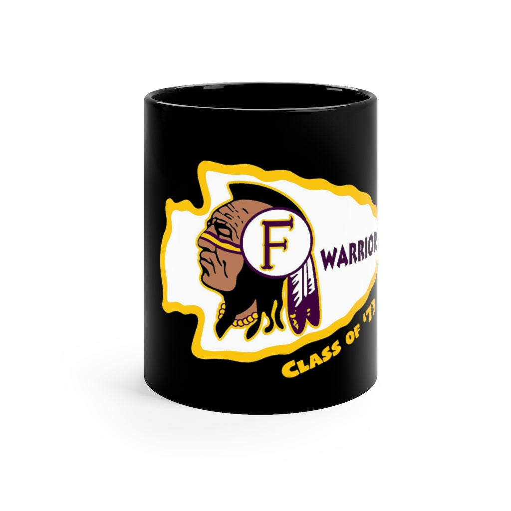 Fresno High Warriors Class of 1973 - Black Coffee Mug, 11oz