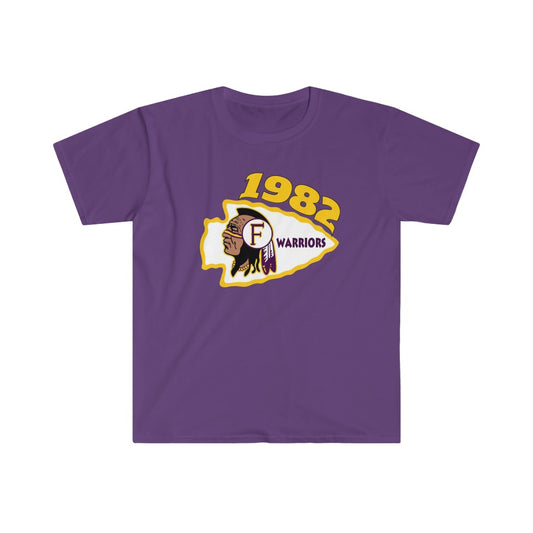 1982 Fresno High Warriors Top Side - Unisex Softstyle T-Shirt