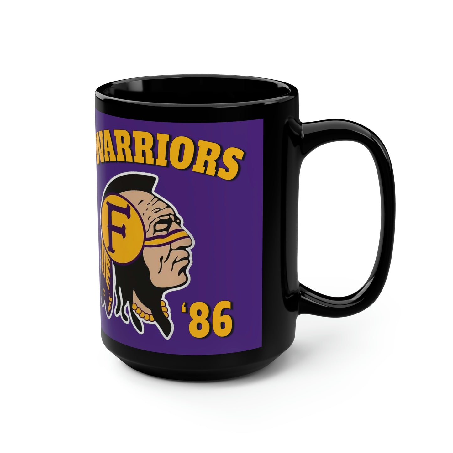 86 Warriors - Black Mug, 15oz